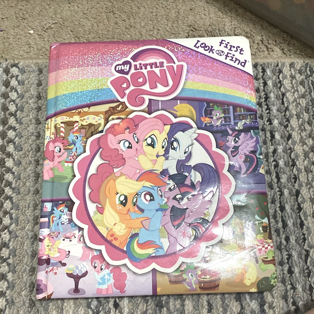 This is a kids my little pony first look and find book for little girls/boys